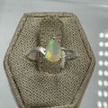 Sterling Silver Ethiopian Opal Open-Frame Ring – Size 10 – Intuition, Inspiration & Emotional Balance