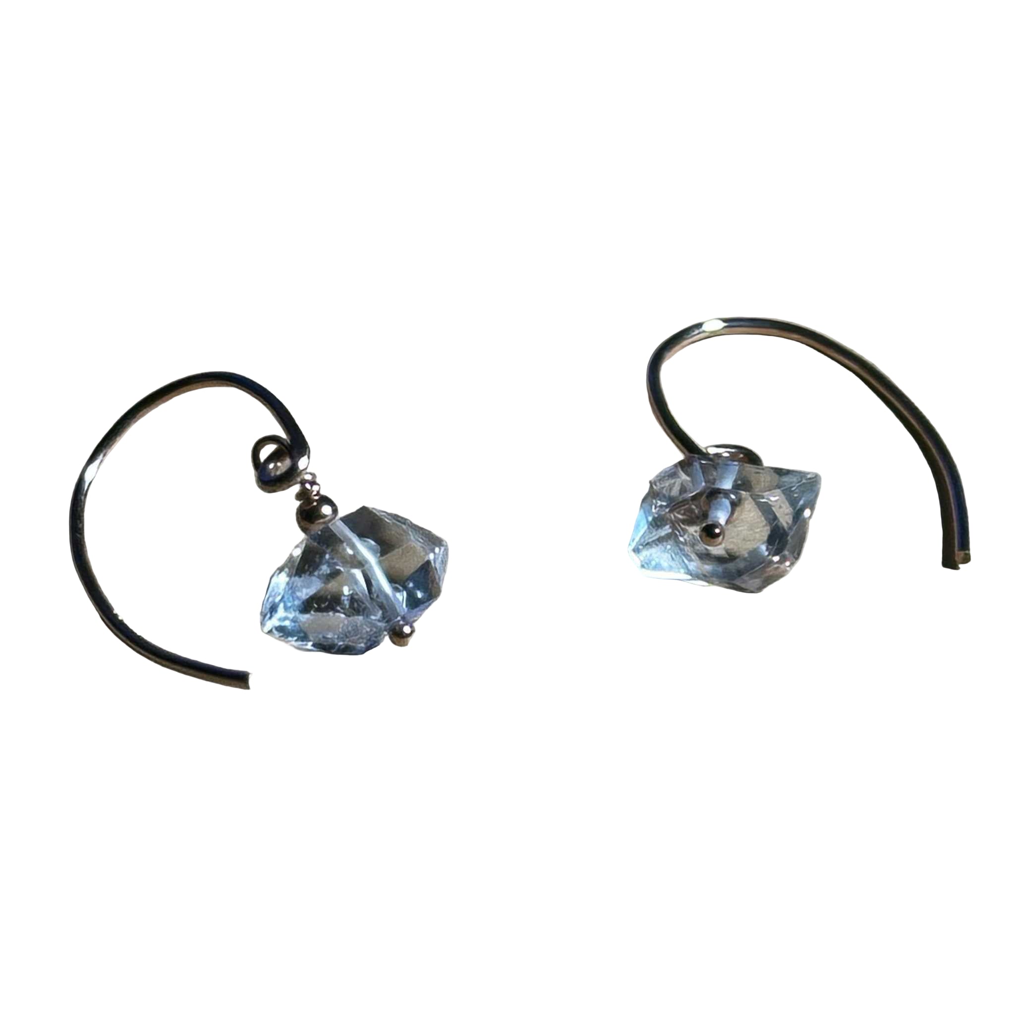 Herkimer Bertoni Dangle Earrings - Rose Gold Filled Sterling Silver