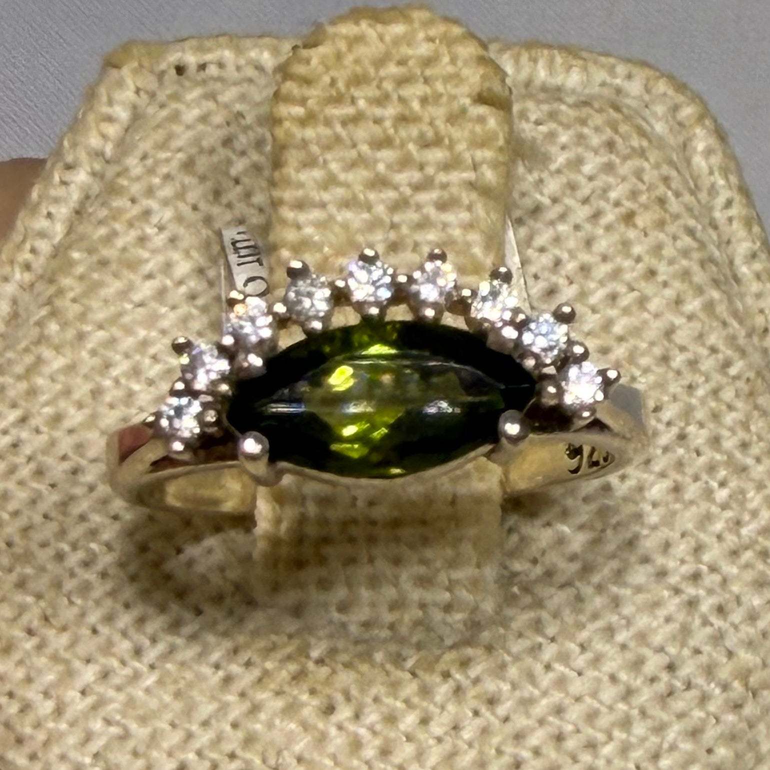 Green Tourmaline Ring Size 6 (02.7052)