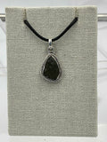 Sterling Silver Rope Bezel Moldavite Pendant