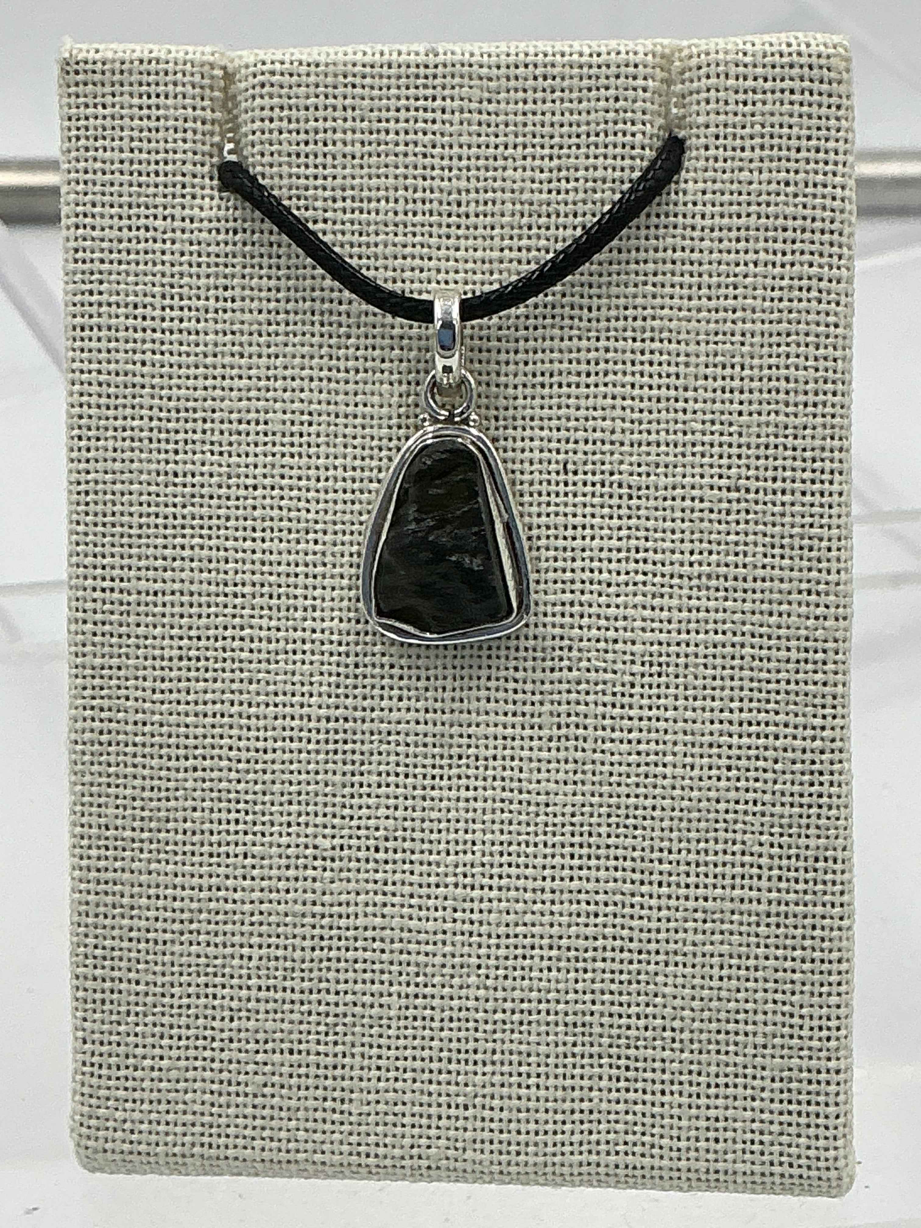 Sterling Silver Bezeled Moldavite Pendant