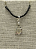 Sterling Silver Open Teardrop Ethiopian Opal Pendant