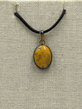Sterling Silver Oval  Bumblebee Jasper Pendant