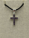 Sterling Silver Amethyst Cross Pendant