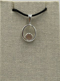 Sterling Silver Open Bubble Rose Quartz Pendant