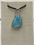 Sterling Silver Bezeled Larimar Pendant