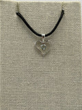 Sterling Silver Heart Aquamarine Pendant