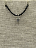 Sterling Silver Square Aquamarine Pendant