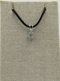 Sterling Silver Oval Aquamarine Pendant