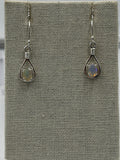 Sterling Silver Open Teardrop Ethiopian Opal Dangle Earrings