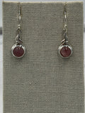 Sterling Silver Flowy Wrapped Rose Quartz Dangle Earrings