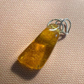 Raw Baltic Amber Pendant in Sterling Silver