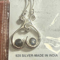 Scrollwork Labradorite Earrings in Sterling Silver