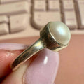 Pearl Classic Dome Ring – Sterling Silver – Size 6 & 9