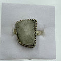 Sterling Silver Bezeled Libyan Desert Glass Ring - Size 8 - Cosmic, Illuminating & Transformative