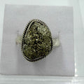 Sterling Silver Oval Pyrite Rope-Edge Ring – Size 9 – Protection, Confidence & Grounding