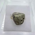 Sterling Silver Freeform Pyrite Ring – Size 9 – Protection, Confidence & Grounding