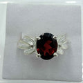 Sterling Silver Pineapple Garnet Ring – Size 10 – Passion, Strength & Grounding