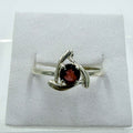 Sterling Silver Trinity Knot Garnet Ring – Size 9 – Passion, Strength & Grounding