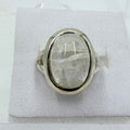 Sterling Silver Rainbow Moonstone Bezel Ring – Size 5 – Intuition, Emotional Balance & New Beginnings