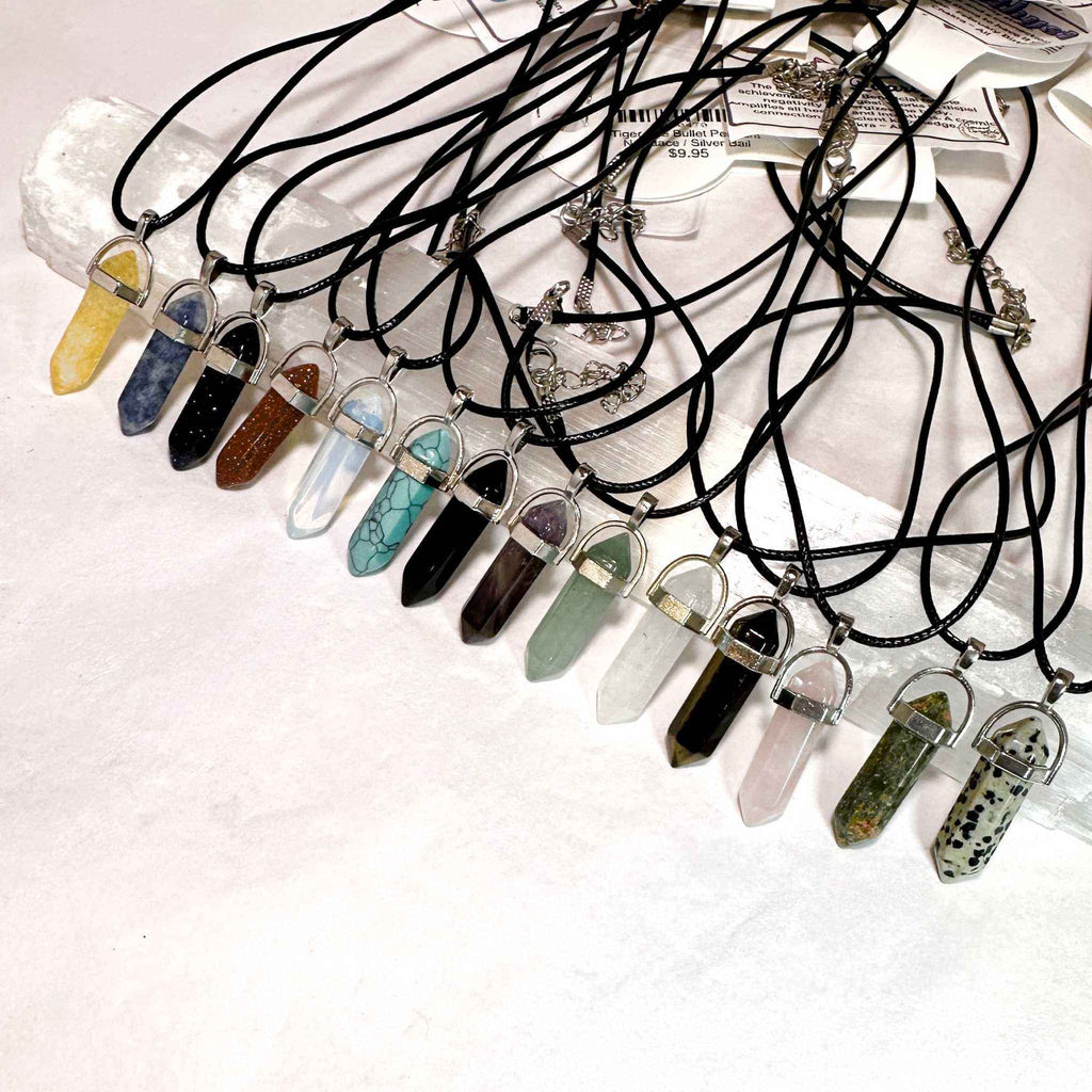 Dalmatian Jasper Bullet Point Necklace