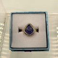 Sterling Silver Leaf Tanzanite Ring - Size 6 - Spiritual, Intuitive & Elevated