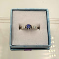 Sterling Silver Crown Set Round Tanzanite Ring - Size 6 - Spiritual, Intuitive & Elevated