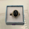 Sterling Silver Split Banded Oval Pietersite Ring - Size 5 - Grounding, Transformative & Insightful