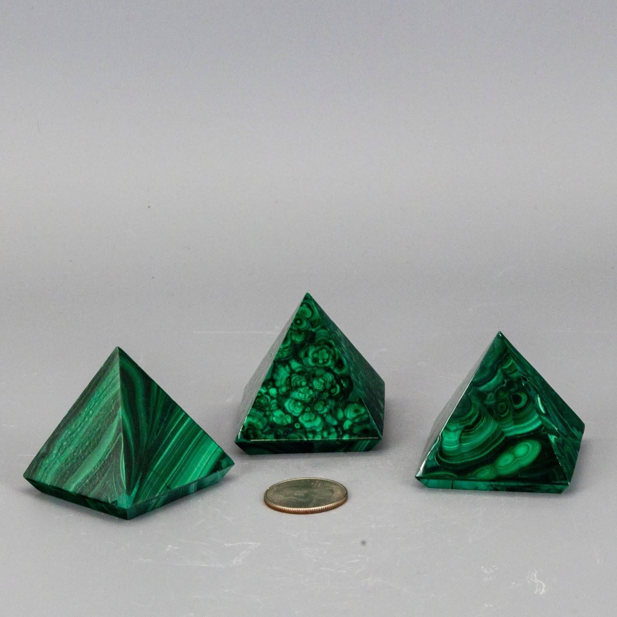 Malachite Pyramid, High Quality Crystal