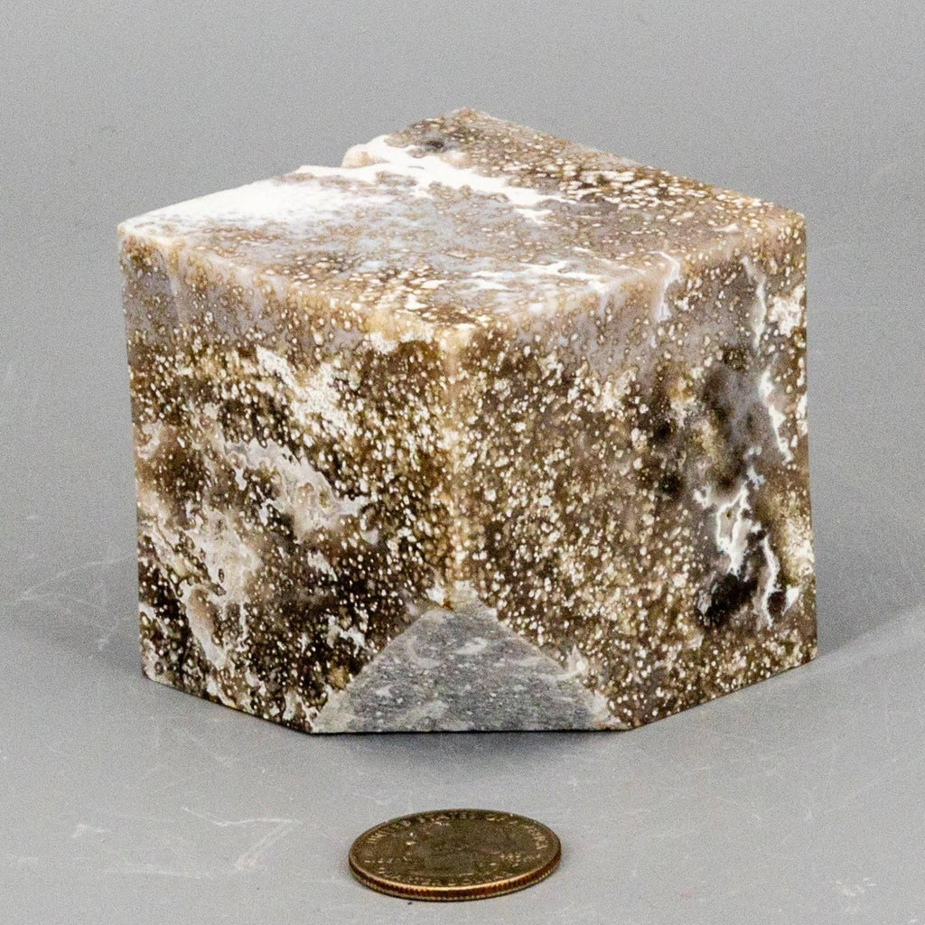 Ocean Jasper Cut Corner Cube | 480g 2.25" Crystal