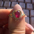 Ruby Heart Halo Ring