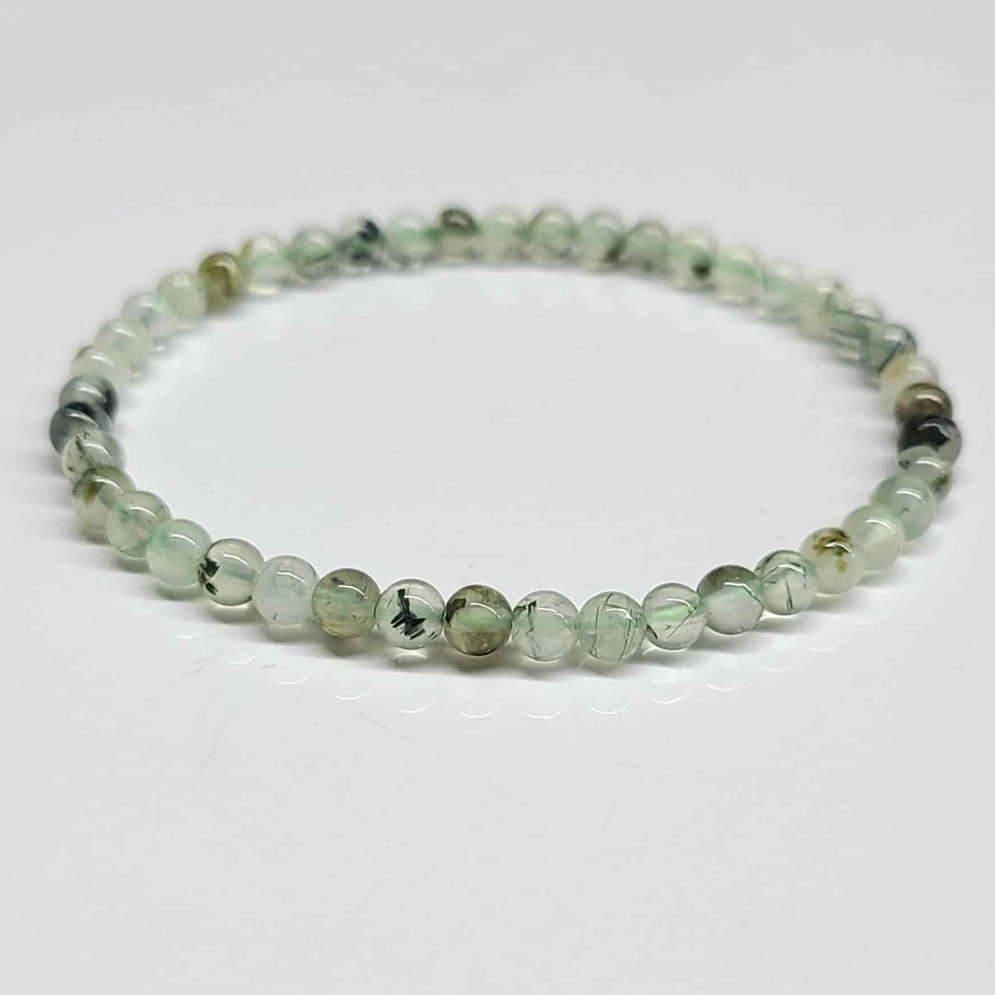 Prehnite Round Bead Bracelet - Unconditional Love