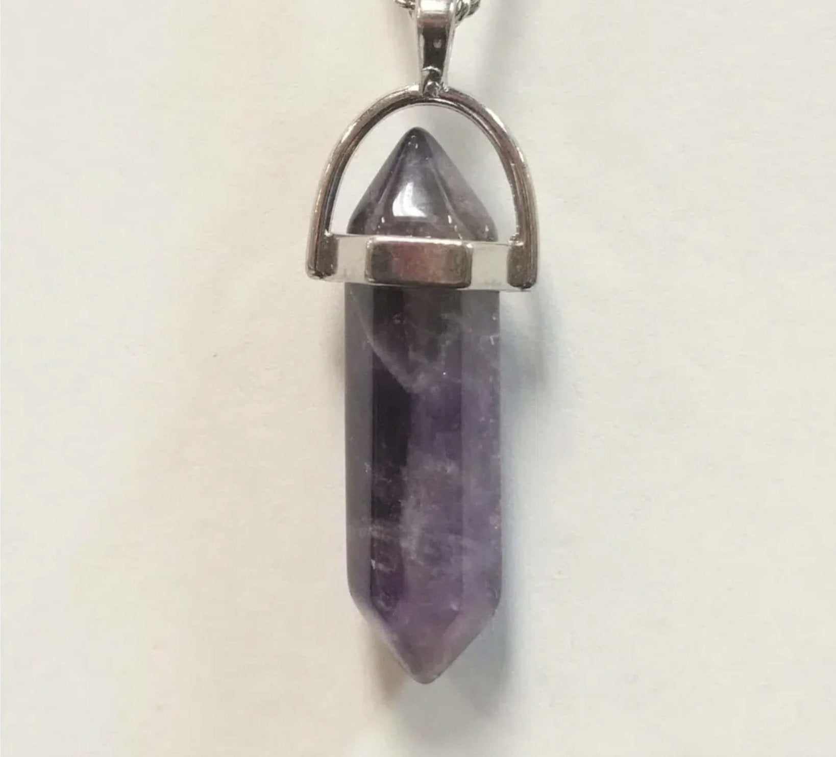 Amethyst Bullet Point Necklace