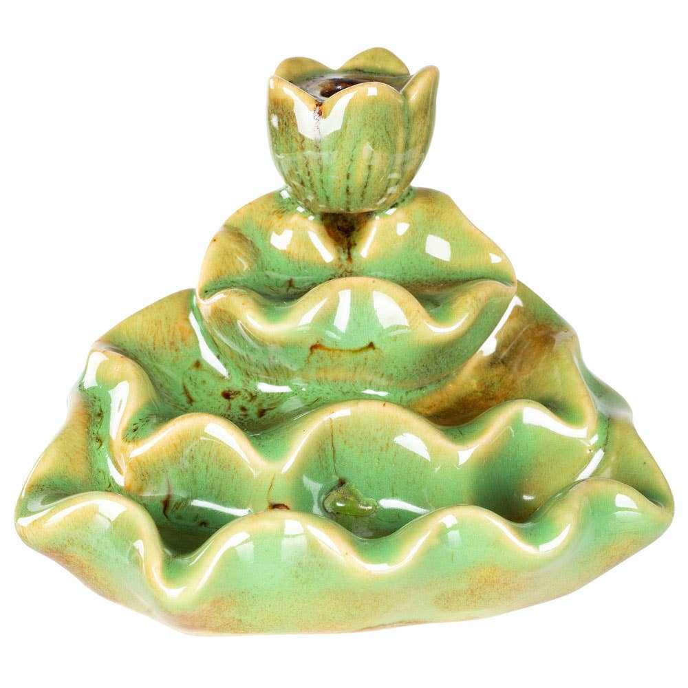 Green Lotus Backflow Incense Burner