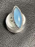 Chalcedony Ring Size 6 "Infinite Blue"