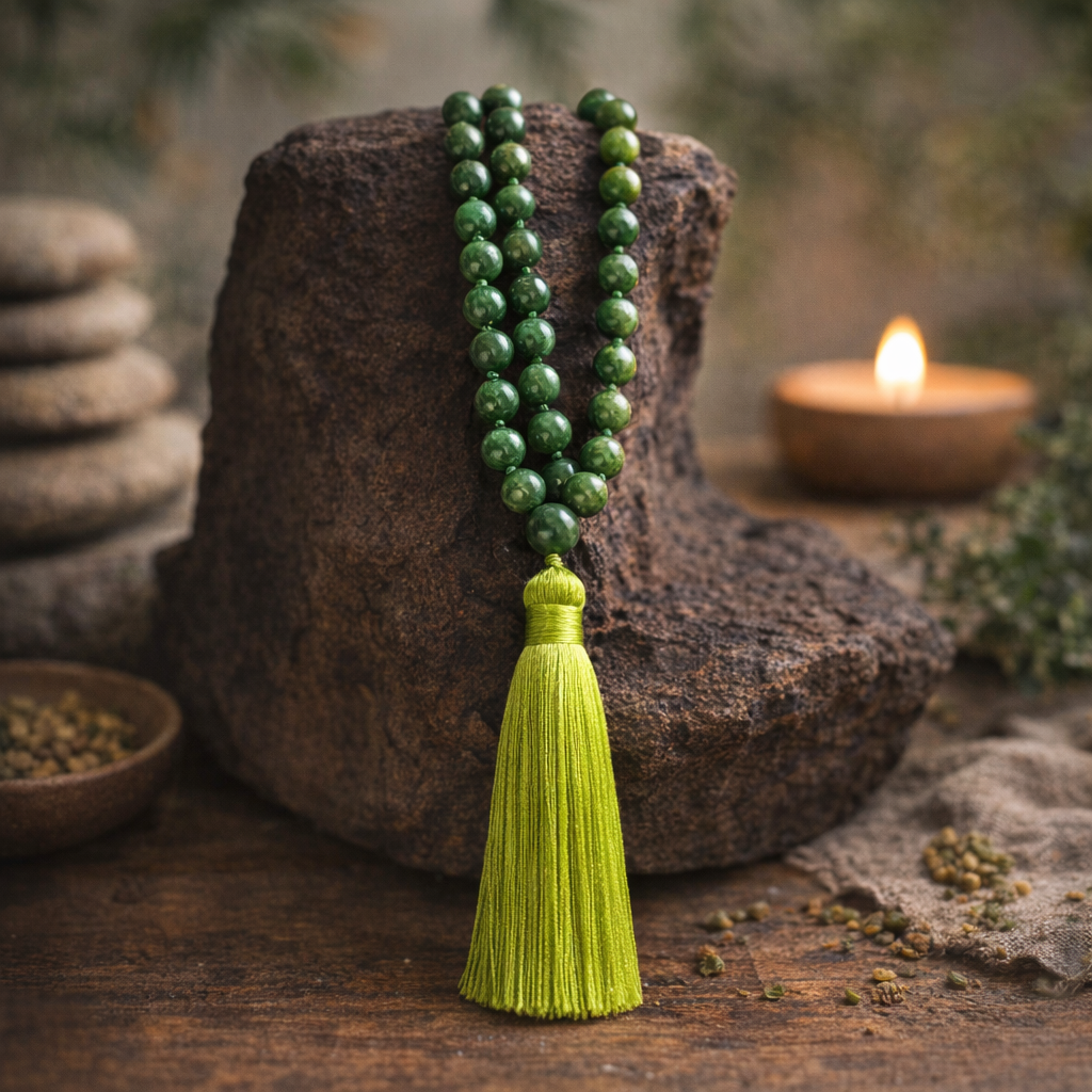 Nephrite Jade Mala Necklace