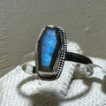 Labradorite Coffin Ring 9 (03.8032)