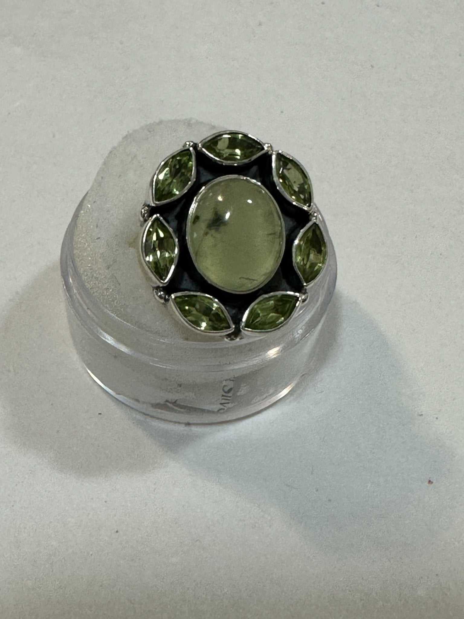 Peridot + Prehnite Ring "Life Love"