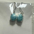 Larimar Oval Drop Earrings in Sterling Silver