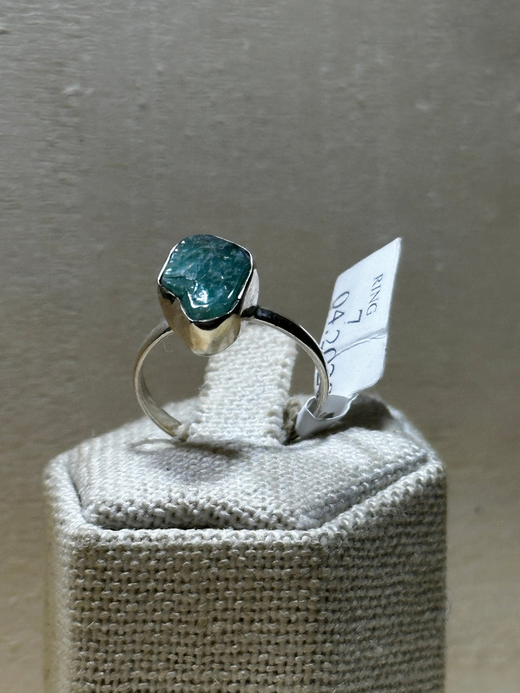 Rough Emerald Ring Size 7 (04.2028)